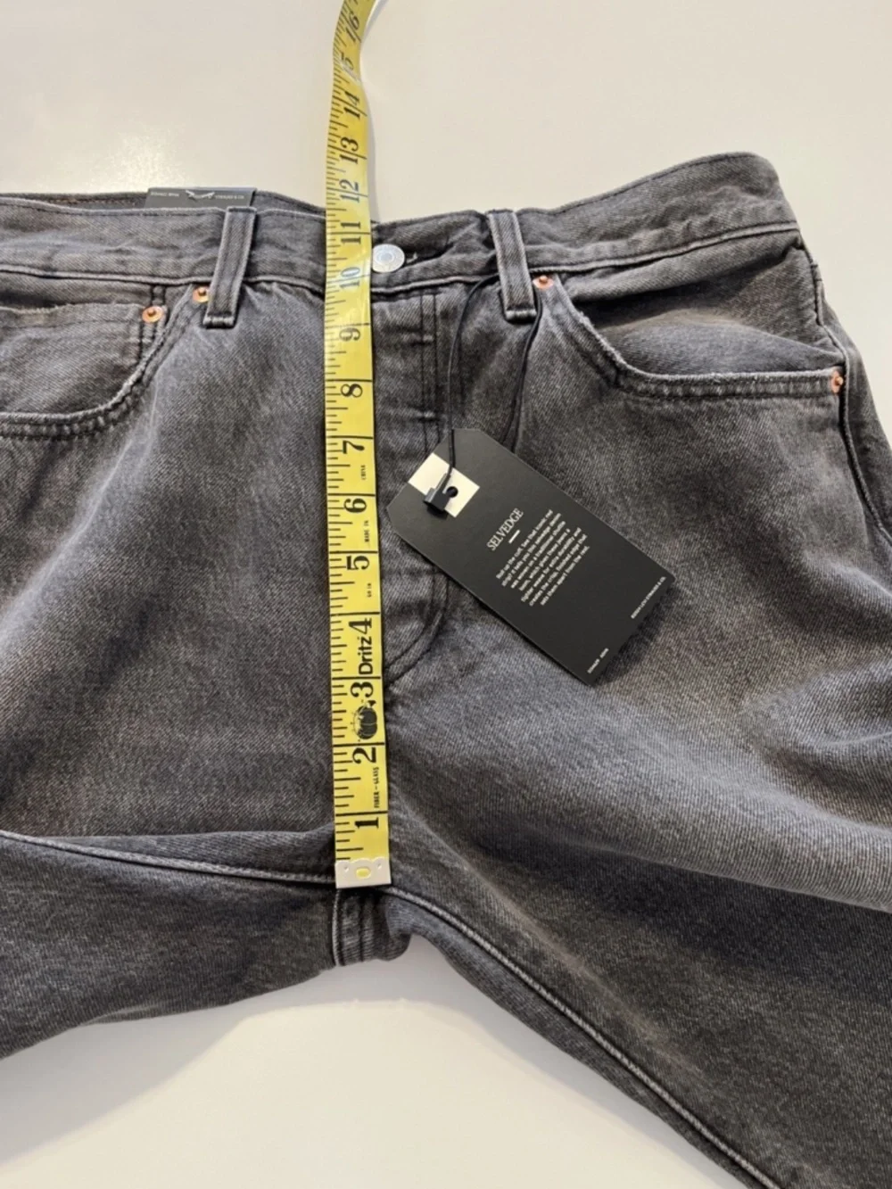 Levi's 501 Selvedge Original Straight Leg Jeans Men's 32x30 Gray Big E
